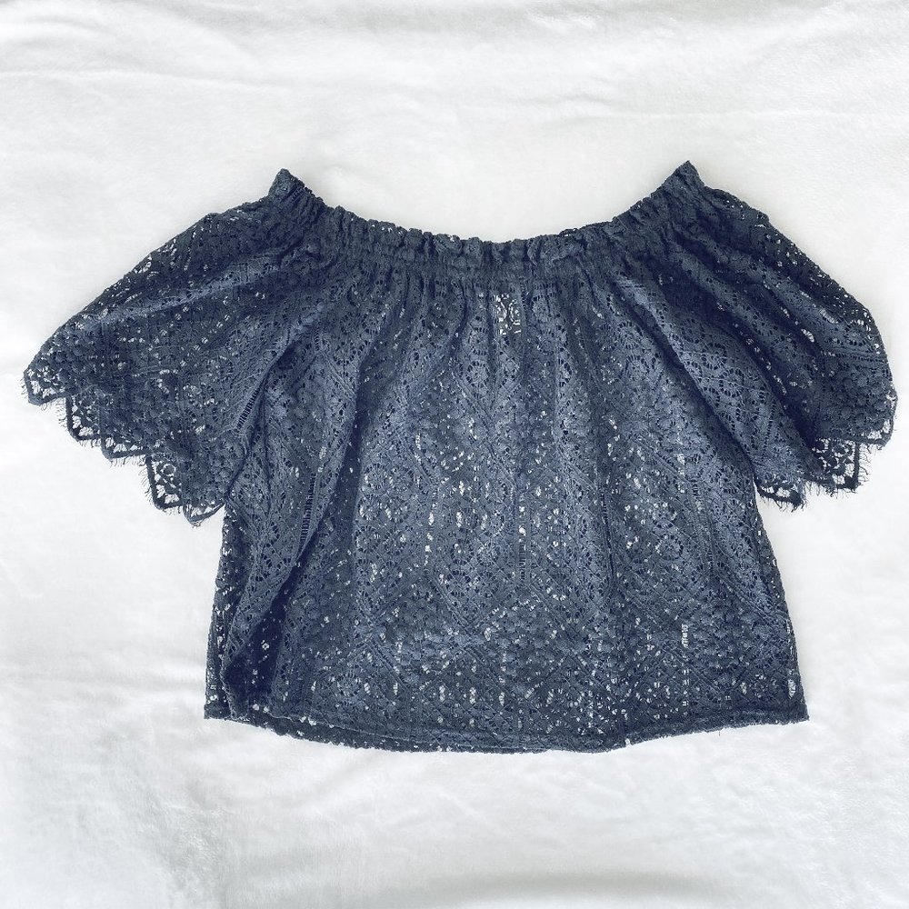 H&M Black Off the Shoulder Top